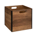Boîte de rangement en bois avec poignées pour maison ou bureau - 40 x 40 x 30